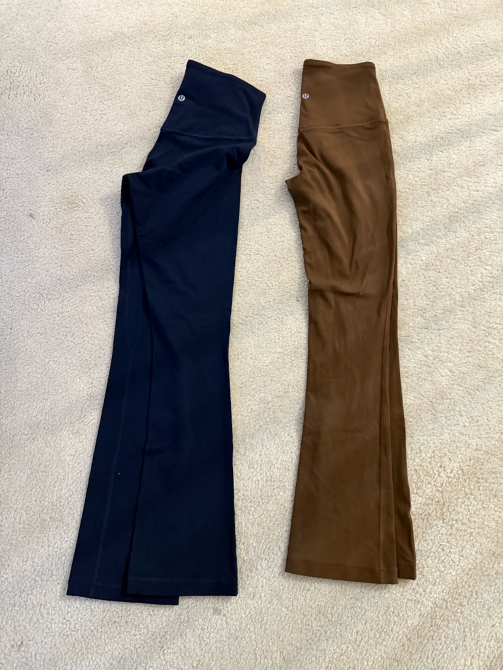 Lululemon Align Mini Flare Leggings - Navy & Brown (size 4)
